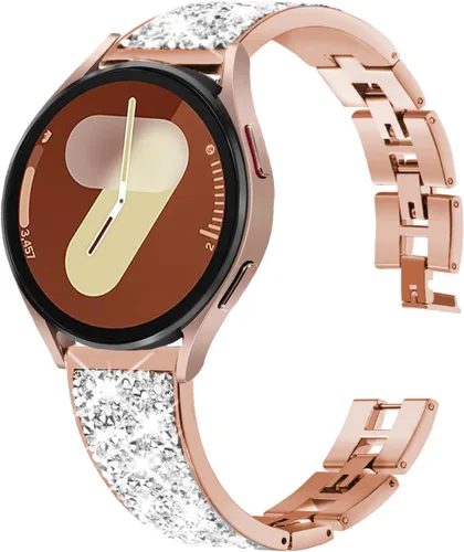 Miniatura 11 de DEALELE Correas compatibles con Samsung Galaxy Watch 6/6 Classic / 5/5 Pro / 4/4 Classic / 3 1.614 in / Active 2, correa de repuesto de metal de 1#