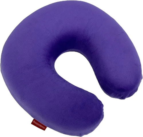 Miniatura 14 de Almohada de viaje en forma de U de espuma viscoelástica Soporte para el cuello Cojín de reposacabezas (negro)