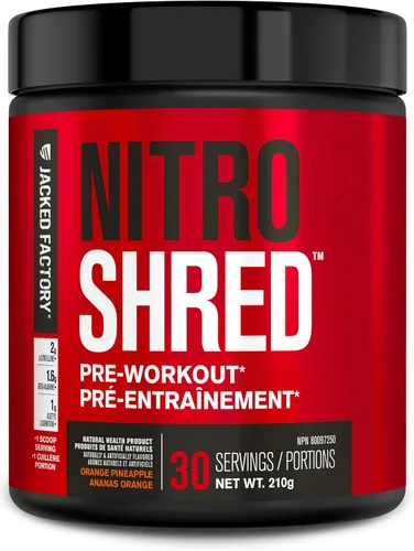 Miniatura 14 de Jacked Factory - Nitrosurge Shred, suplemento preentrenamiento - Potenciador de energía, aumento de fuerza, concentración, bombeo potente