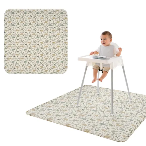 Miniatura 27 de BapronBaby Adventure Awaits - Tapete impermeable para debajo de sillas altas, suelos, mesas, tiempo de juego o artes y manualidades, lavable a