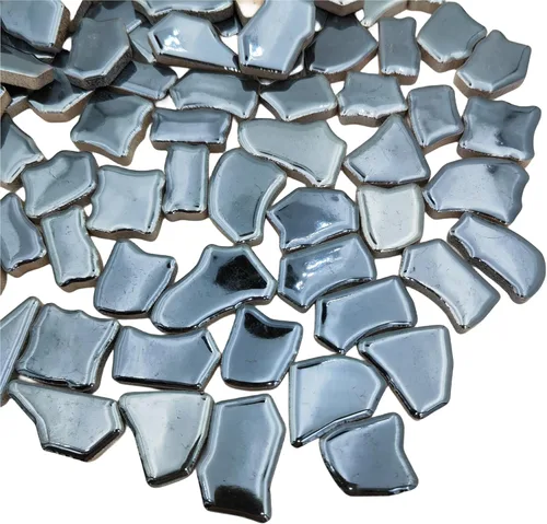 Azulejos de mosaico de cerámica irregulares de 0.78 a 1.57 pulgadas, piezas de mosaico de 1.1 libras, piedras para decoración del hogar, platos de