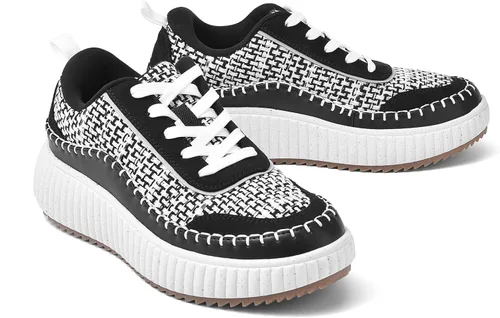 Miniatura 3 de DREAM PAIRS Zapatos deportivos gruesos para mujer, cómodos, informales, con plataforma, a la moda