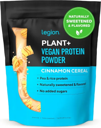 Miniatura 11 de LEGION Plant+ Proteína vegana en polvo, chocolate, arroz y guisantes, mezcla de proteínas a base de plantas. Sin gluten, sin OMG, endulzado