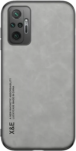 Kepuch Silklike Funda para Redmi Note 10 Pro/Pro Max - Cubierta Parachoques Placa De Metal Incorporada Para Redmi Note 10 Pro/Pro Max - Gris