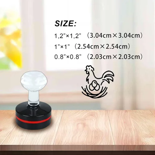 Miniatura 2 de STAMTECH Sellos de huevos para huevos frescos: deja tu marca en huevos frescos de granja con sello de huevo personalizado personalizable y fácil