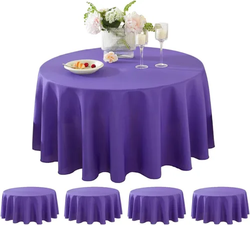Miniatura 69 de Paquete de 5 Manteles Cuadrados 60 x 60 Pulgadas de Carbón, Mantel de Poliéster Lavable para Uso en Hogar, Fiesta, Boda o Restaurante.