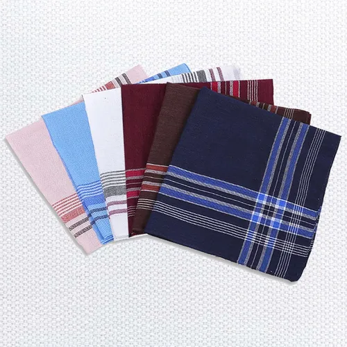 Miniatura 5 de WOXVM Pañuelos para hombre, paquete de 12 pañuelos suaves para hombre, surtido de primera calidad, pañuelos cuadrados de bolsillo para hombre