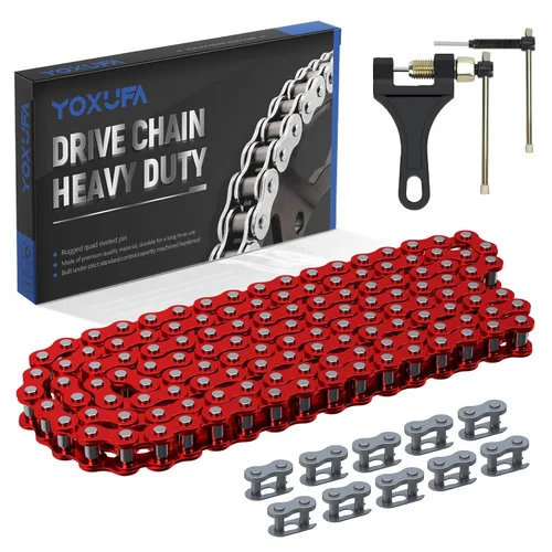 Miniatura 12 de YOXUFA 420 cadenas 102 eslabones para CRF50 XR50 PW80 SSR Tao Tao Coolster 110cc 125cc Pit Dirt Bike 4 Wheeler ATV Quad Kazuma Baja Ice Bear Lifan