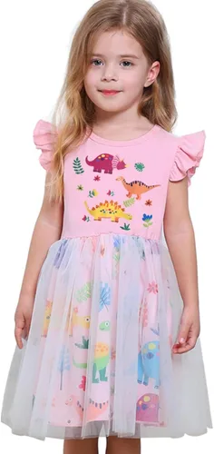 Akyzic Vestido de tul para niños pequeños, disfraz de unicornio para fiesta de cumpleaños, princesa, faldas de tutú casuales de verano
