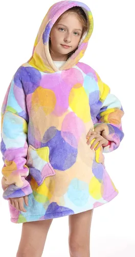 Miniatura 6 de Manta con capucha para niños y niñas, sudadera de gran tamaño con bolsillos Vaca