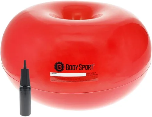 Miniatura 9 de Body Sport Donut Ball – Pelota de ejercicio inflable duradera para entrenamiento de equilibrio y estabilidad, yoga y sesiones de pilates – Uso