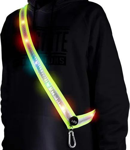 Equipo de Correr Nocturno LED de Alta Visibilidad con Cinta LED Intermitente para Correr al Aire Libre, Ciclismo, Senderismo, Trotar, Iluminación