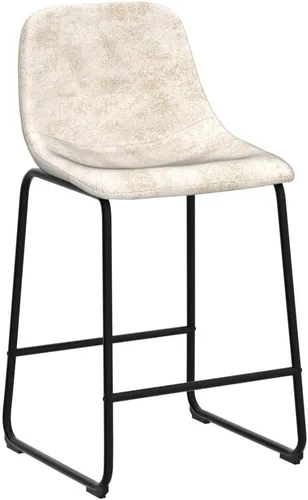 Miniatura 5 de TAVR Furniture Leathaire - Juego de 2 taburetes de tela con altura de mostrador, sillas de isla sin brazos, con capacidad para hasta 500 libras