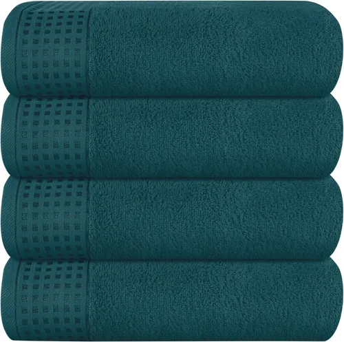Miniatura 73 de GLAMBURG Juego de 2 toallas de baño de gran tamaño 100% algodón, 28 x 55 pulgadas, ultra suaves, altamente absorbentes, compactas, de secado rápido