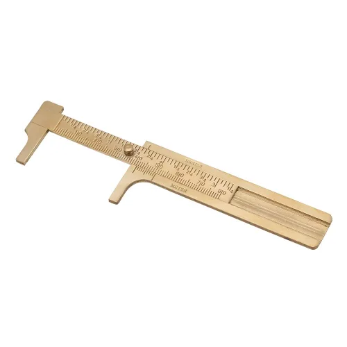 Miniatura 4 de Regla de calibrador deslizante Vernier, calibre deslizante de latón macizo, herramienta de medición de regla de calibre deslizante de mm/pulgada