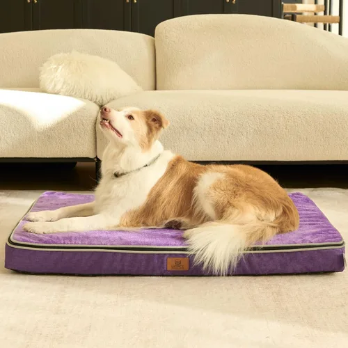 Miniatura 15 de LIORCE Cama grande para perros de espuma viscoelástica, camas ortopédicas de 4 pulgadas de grosor para perros grandes, cama impermeable para perros