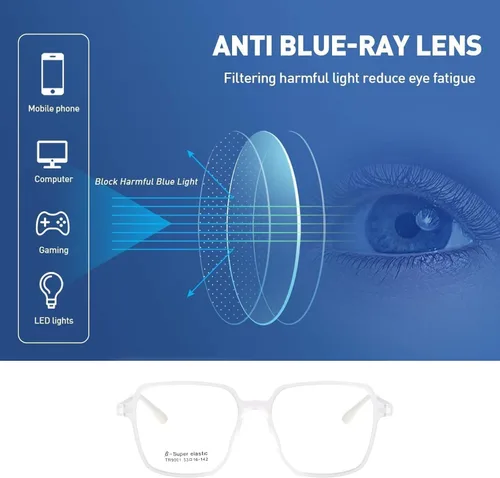 Miniatura 2 de Fashion TR90 Frame Blue Light Blocking Glasses Computer Glasses for Women Men