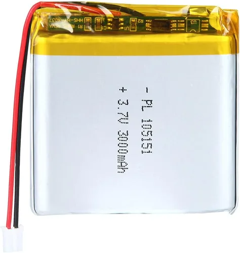 3.7V 3000mAh 105151 Batería Lipo Recargable de Polímero de Iones de Litio con Conector PH2.0mm JST