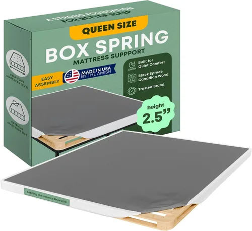 Miniatura 11 de Greaton, 10” Twin Box Spring Only for Twin Size Bed – Amish-Made in The USA – Solid Wood Mattress Foundation with Stable & Quiet Support