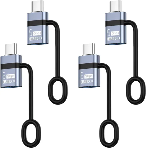 Adaptador USB C a USB 4 piezas, adaptador USB C a USB 3.0 OTG, Thunderbolt 4/3 a USB 3.0 compatible con teléfono 16 Pro Max MacBook Pro Air 2023 Pad