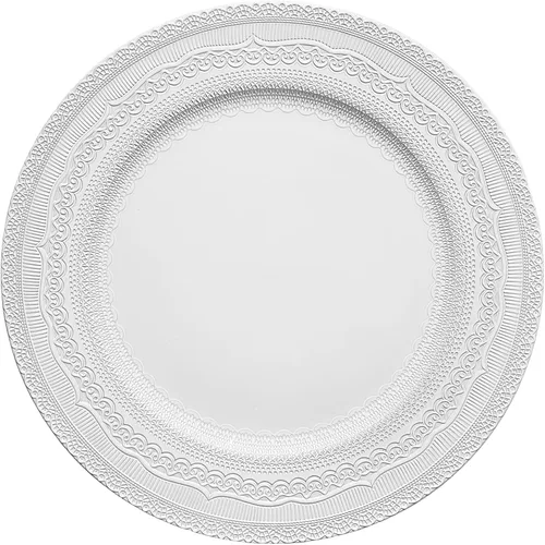 Miniatura 15 de Brightalk Platos Base de 13 Pulgadas, 6 Piezas Platos Base Redondos para Cena para Bodas, Fiestas, Azul Azul (Floral-Blue)