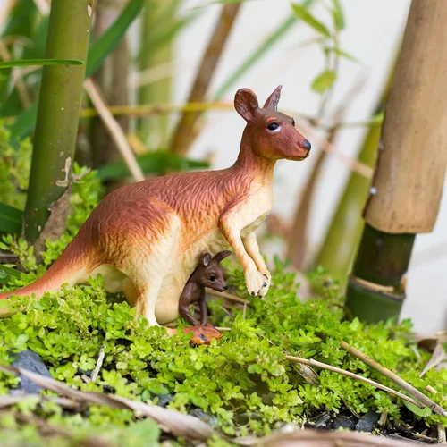 Miniatura 8 de Safari Ltd. Figura de canguro con bebé, juguete realista pintado a mano de 4 pulgadas, compañero educativo para niños, niñas y niños a partir de 3