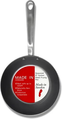 Miniatura 10 de Made In Utensilios de cocina – 3 piezas (incluye 8, 10 pulgadas, 12 pulgadas) sartén de acero al carbono azul sazonado