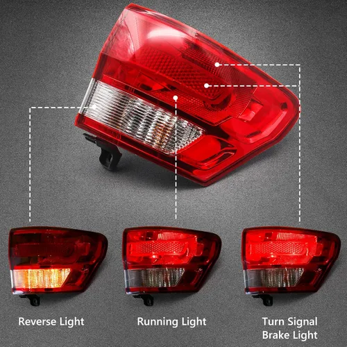 Miniatura 2 de Huray Luz trasera exterior para Jeep Grand Cherokee 2011-2013 reemplazo de lámpara trasera estilo OE lado del pasajero RH (lado del pasajero)