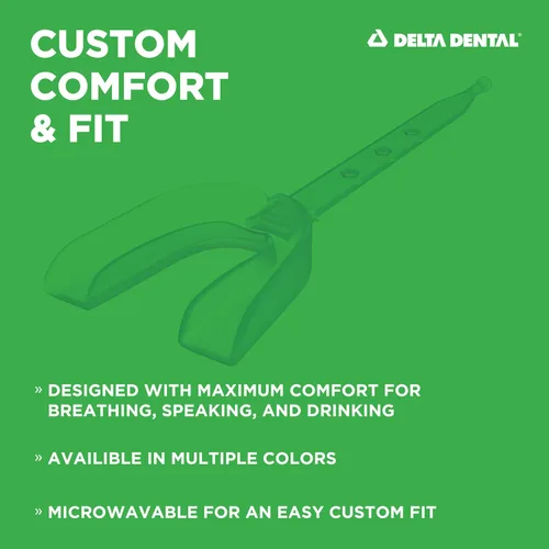 Miniatura 3 de Delta Dental Protector bucal deportivo con correa, aceptado por la ADA, 2 veces la absorción de impactos, funciona con aparatos ortopédicos