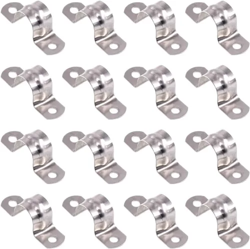 Miniatura 13 de Keadic 30 Uds M32 Dos Agujeros Correa U Soporte Tubo Correa Tensión Clips Acero Inoxidable Resistente Tubo Rígido Abrazadera
