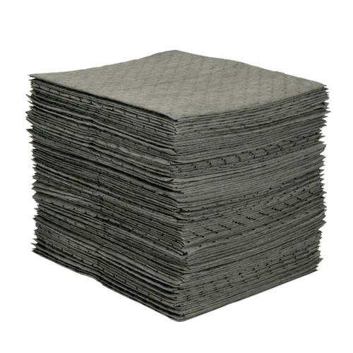 Brady SPC MRO100 Premium - Almohadillas absorbentes multiusos (química/aceite/agua) con cubierta de fibra fina fuerte y de baja pelusa, gris, 15