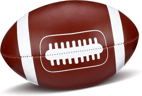 Pelota de fútbol suave suave de 6 pulgadas, mini fútbol marrón pequeño para jugar en interiores, juego de atrapado, decoración deportiva, accesorios