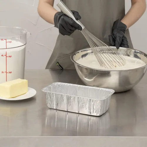 Miniatura 6 de Restaurantware Pastry Tek - Paneras de 8.5 x 4.3 pulgadas, 25 sartenes de aluminio listas para horno, 2 libras, congelables, de aluminio plateado