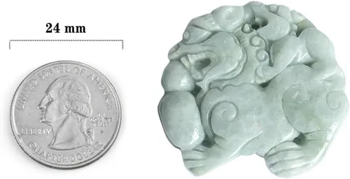 Miniatura 2 de Dahlia Collar de jade fénix de dragón, jadeita birmana certificada de grado real, cordón ajustable, Jade, Jade