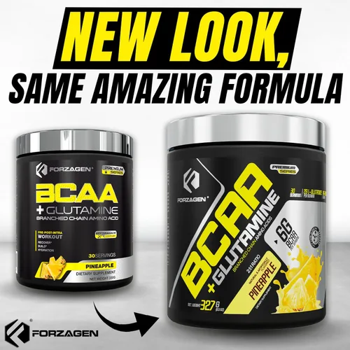 Miniatura 3 de Forzagen BCAAS Aminoácidos en polvo con glutamina BCAA en polvo, suplementos de aminoácidos de cadena ramificada, BCAA Lean Energy Pre Entrenamiento