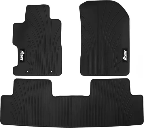 IKON MOTORSPORTS, Alfombrillas compatibles con Honda Civic Coupé y Sedán 2006-2011, látex para todo tipo de clima, fácil de limpiar, juego completo