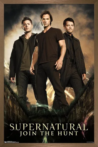 Miniatura 14 de Trends International Supernatural - Póster de pared de grupo, 14.725 x 22.375 pulgadas, versión con marco de madera tipo granero
