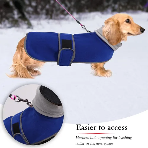 Miniatura 6 de Geyecete - Suéteres para Dachshund - Chaqueta para perro, abrigo para Dachshund, abrigo de invierno perfecto con forro de felpa acolchado y cuello