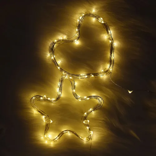 Miniatura 3 de Karlling guirnalda de luces LED, enchufado de USB, focos LED de alambre plateado, impermeable cadena de luces estrelladas para dormitorio, patio