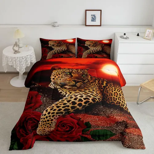 Miniatura 10 de jejeloiu Lindo juego de edredón de mariquita roja de dibujos animados, juego de ropa de cama para niños y niñas, decoración de animales kawaii