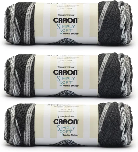 Miniatura 51 de Caron Simply Soft Abyss Speckle Yarn - Paquete de 3 unidades de 141 gramos/5 onzas - Acrílico - 4 medianos (peinado) - 235 yardas - Tejido/ganchillo