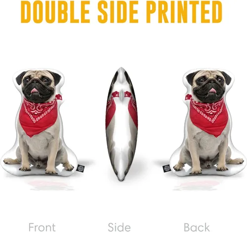 Miniatura 5 de Funda de almohada personalizada All About Vibe - Funda para almohadón personalizada con forma 3D, el mejor regalo para dueños y amantes de pugs!