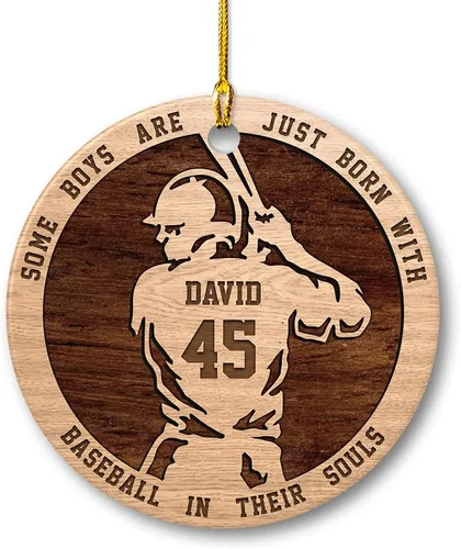 Miniatura 15 de SANDJEST Adorno de béisbol personalizado con nombre y número, adornos de cerámica 2024 para niños, entrenadores, fanáticos del béisbol, ideas