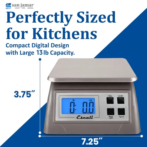 Miniatura 4 de Carlisle FoodService Products SCDG13 - Báscula de cocina digital cuadrada grande