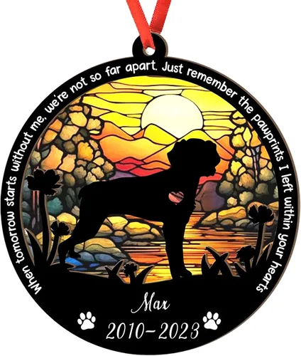 Miniatura 78 de Adorno personalizado para atrapasoles de sabueso afgano, adorno de Navidad de sabueso afgano – Regalo para perro amante, sabueso afgano