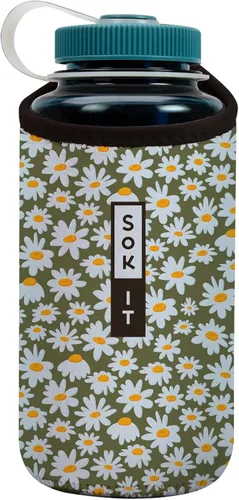 Miniatura 68 de Sok It BotlSok Funda para botella de agua con cubierta de neopreno aislante (Floral abstracto, se ajusta a CamelBak o Nalgene de 12 onzas)