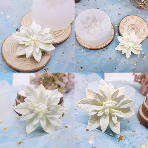 Miniatura 4 de Rolin Roly Molde de flor de resina, moldes de resina para plantas, molde de cristal epoxi 3D, moldes de flores de silicona epoxi para decoración