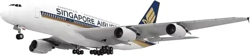 Paper A380 Singapore Airlines Modelo de avión Modelo 1:120 Modelo de Exposición de Ciencias de Simulación Modelo (Kit Desmontado) Modelo de Pantalla