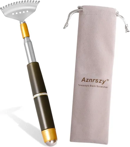 Rascador de espalda, largo rascador de espalda extensible para mujeres, hombres y adultos, garra resistente/mango antideslizante/rodillo de masaje,