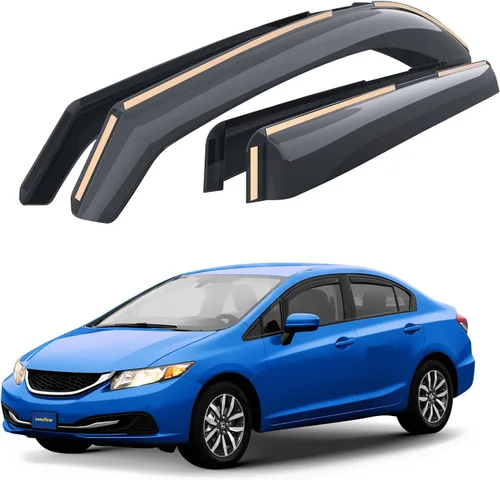 Miniatura 11 de Goodyear Deflectores de ventana de canal inastillables para Honda CR-V (CRV) 2017-2022, protectores de lluvia, viseras de ventana para automóviles